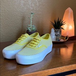 Vans Yellow Authentic Platform 2.0